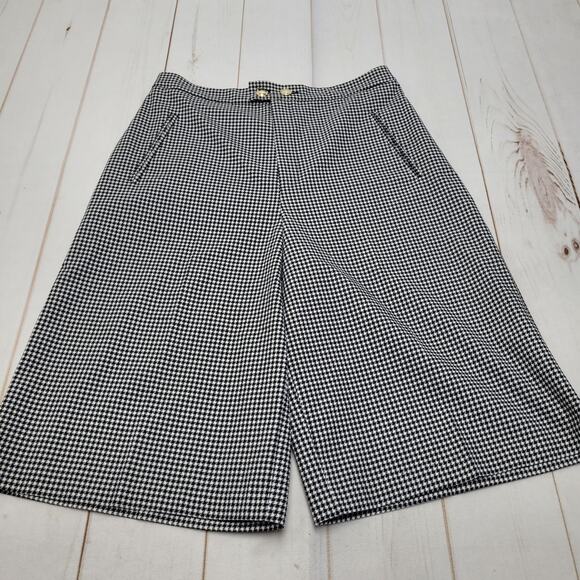 Maeve Anthropologie tailored Culotte shorts houndstooth crop slacks academia - Picture 2 of 8